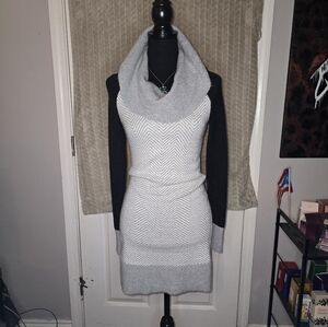 Candie's Gray Textured Knit Mini Dress